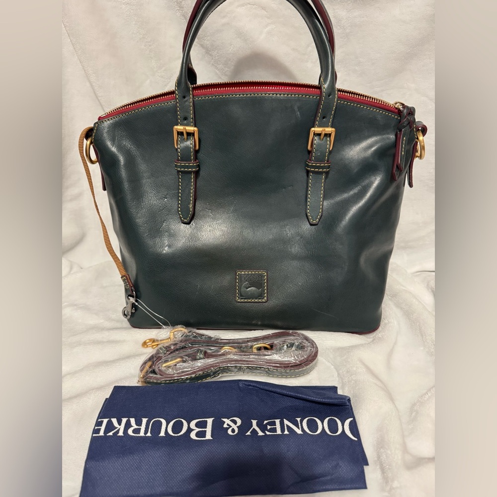 NWT Dooney & Bourke Florentine Domed Satchel in teal